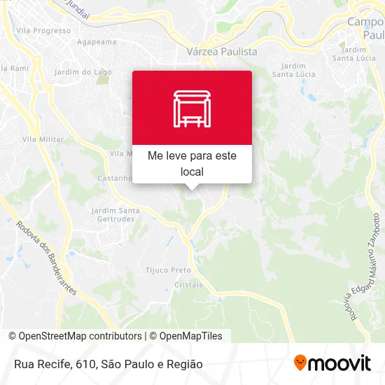 Rua Recife, 610 mapa