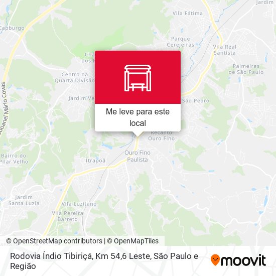 Rodovia Índio Tibiriçá, Km 54,6 Leste mapa