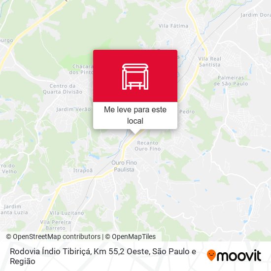 Rodovia Índio Tibiriçá, Km 55,2 Oeste mapa