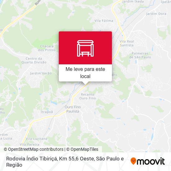 Rodovia Índio Tibiriçá, Km 55,6 Oeste mapa