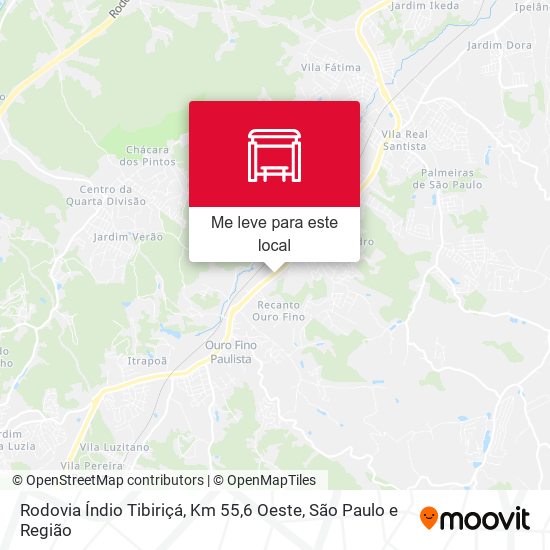 Rodovia Índio Tibiriçá, Km 55,6 Oeste mapa