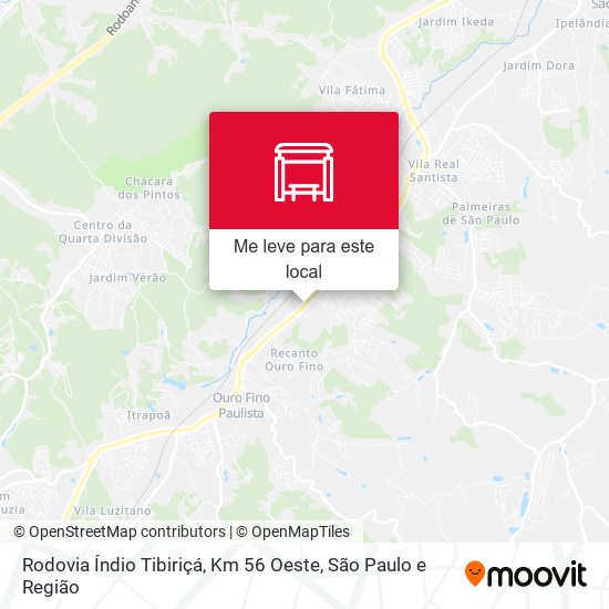 Rodovia Índio Tibiriçá, Km 56 Oeste mapa