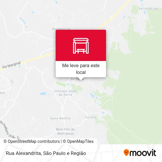 Rua Alexandrita mapa