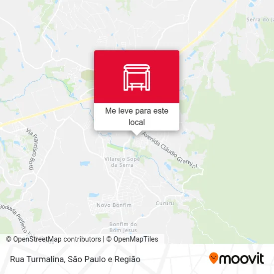 Rua Turmalina mapa