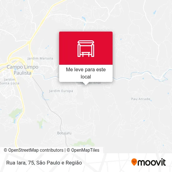 Rua Iara, 75 mapa