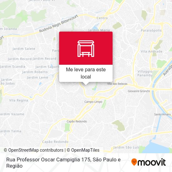 Rua Professor Oscar Campiglia 175 mapa