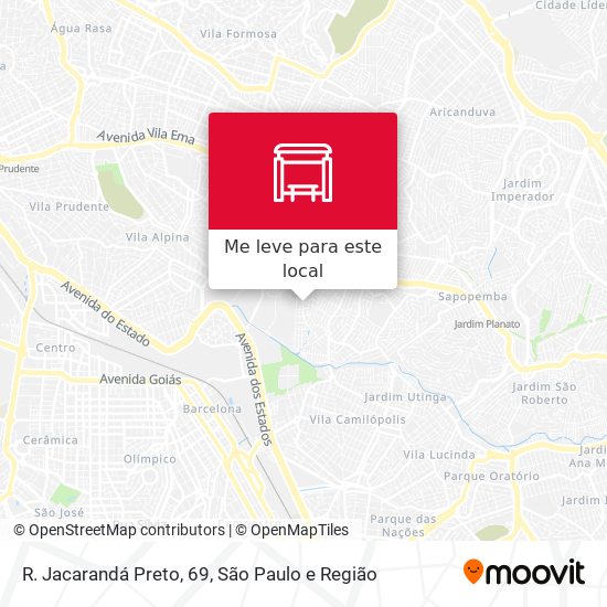 R. Jacarandá Preto, 69 mapa