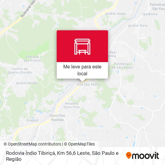 Rodovia Índio Tibiriçá, Km 56,6 Leste mapa