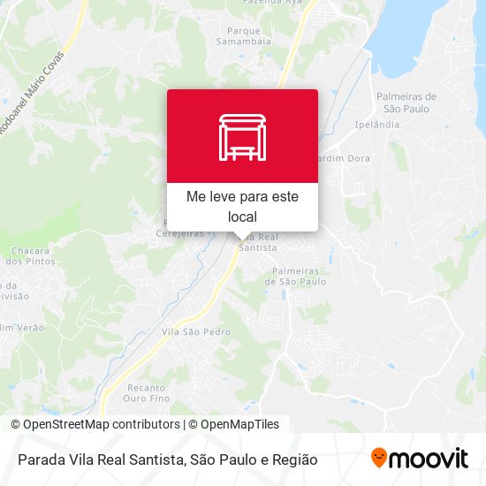 Parada Vila Real Santista mapa