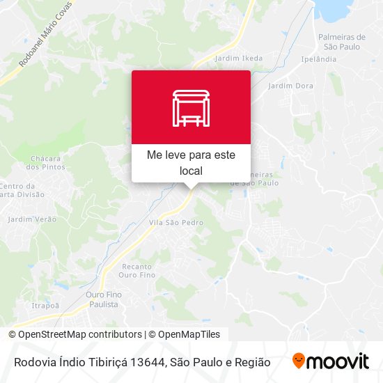 Rodovia Índio Tibiriçá 13644 mapa
