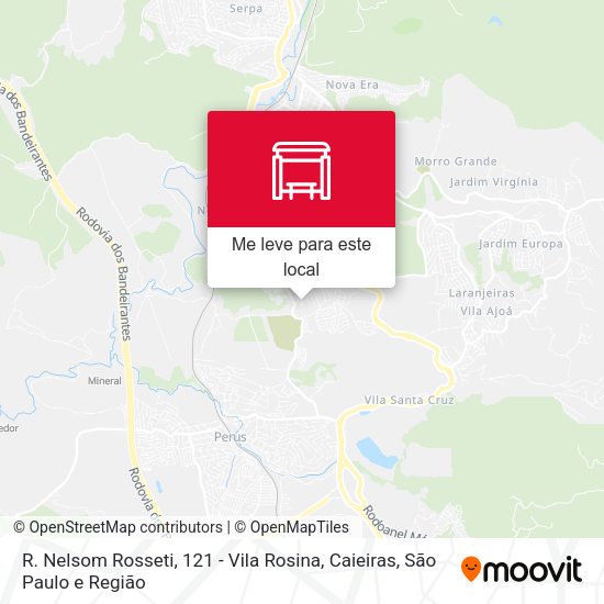 R. Nelsom Rosseti, 121 - Vila Rosina, Caieiras mapa