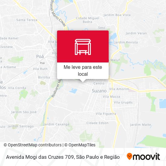 Avenida Mogi das Cruzes 709 mapa