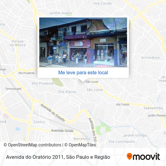 Avenida do Oratório 2011 mapa