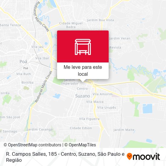 R. Campos Salles, 185 - Centro, Suzano mapa