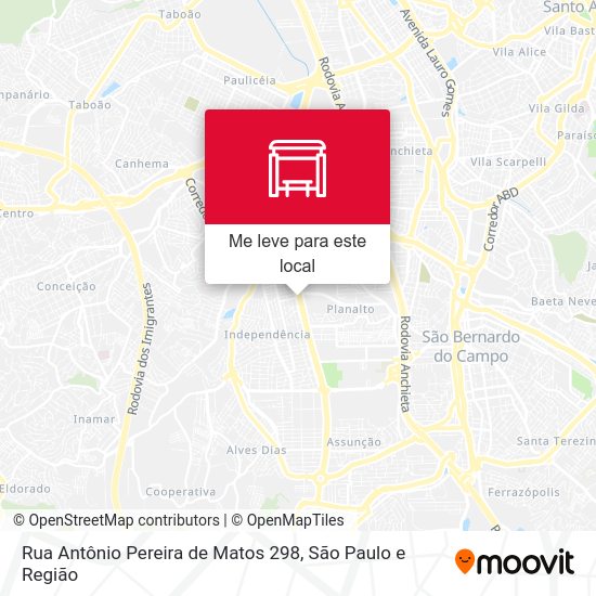 Rua Antônio Pereira de Matos 298 mapa