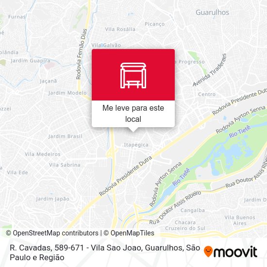 R. Cavadas, 589-671 - Vila Sao Joao, Guarulhos mapa