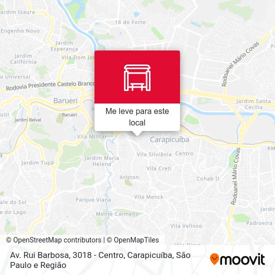 Av. Rui Barbosa, 3018 - Centro, Carapicuíba mapa