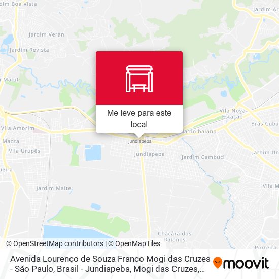 Avenida Lourenço de Souza Franco Mogi das Cruzes - São Paulo, Brasil - Jundiapeba, Mogi das Cruzes mapa