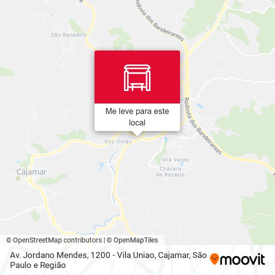 Av. Jordano Mendes, 1200 - Vila Uniao, Cajamar mapa