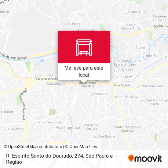 R. Espirito Santo do Dourado, 274 mapa