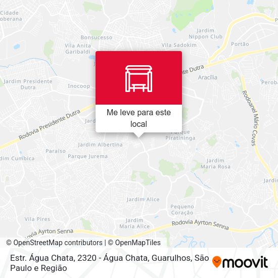Estr. Água Chata, 2320 - Água Chata, Guarulhos mapa