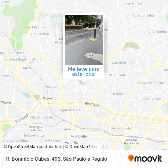 R. Bonifácio Cubas, 493 mapa