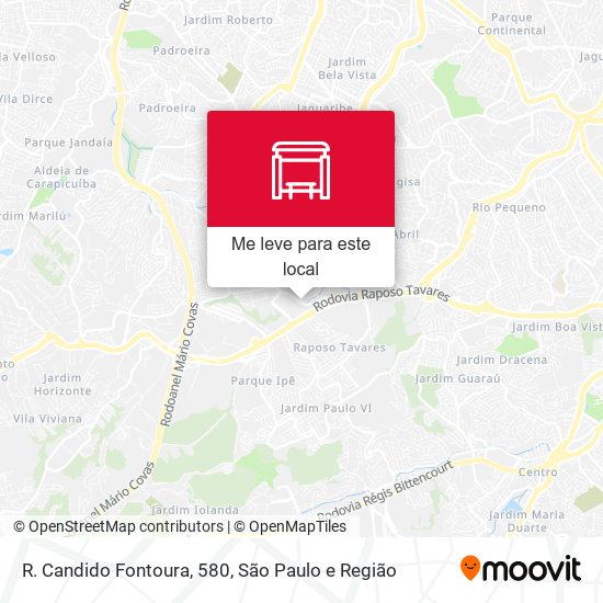 R. Candido Fontoura, 580 mapa