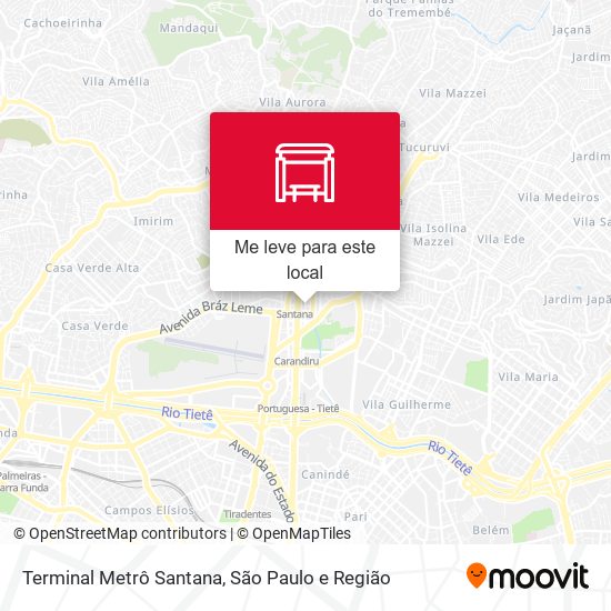 Terminal Metrô Santana mapa