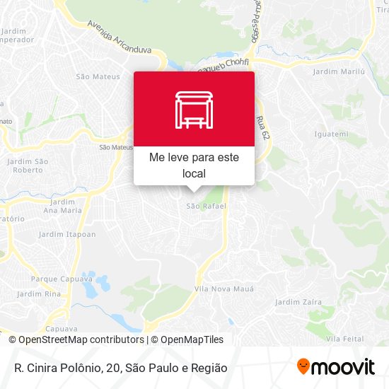 R. Cinira Polônio, 20 mapa