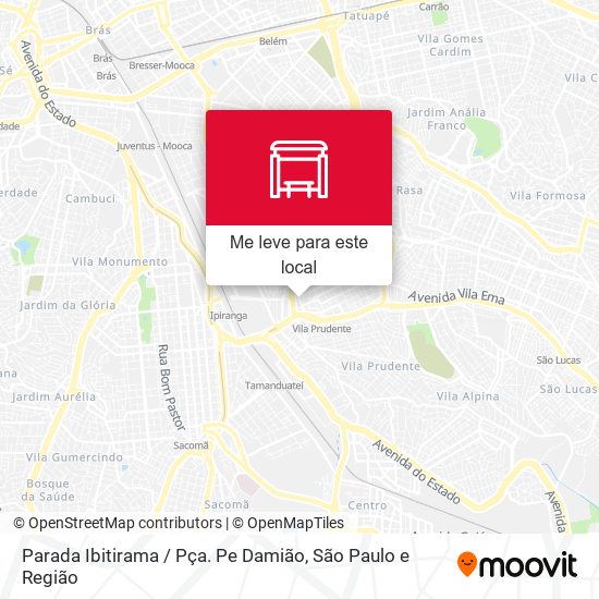 Parada Ibitirama / Pça. Pe Damião mapa
