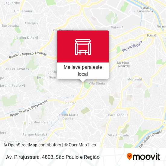 Av. Pirajussara, 4803 mapa