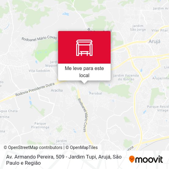 Av. Armando Pereira, 509 - Jardim Tupi, Arujá mapa