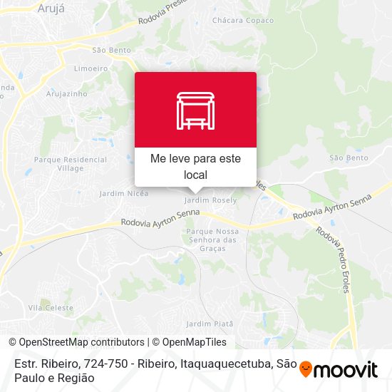 Estr. Ribeiro, 724-750 - Ribeiro, Itaquaquecetuba mapa