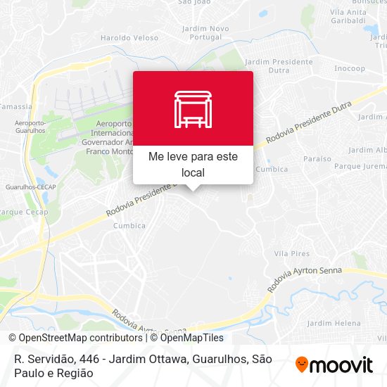 R. Servidão, 446 - Jardim Ottawa, Guarulhos mapa