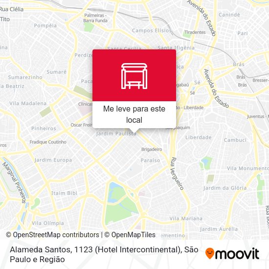 Alameda Santos, 1123 (Hotel Intercontinental) mapa