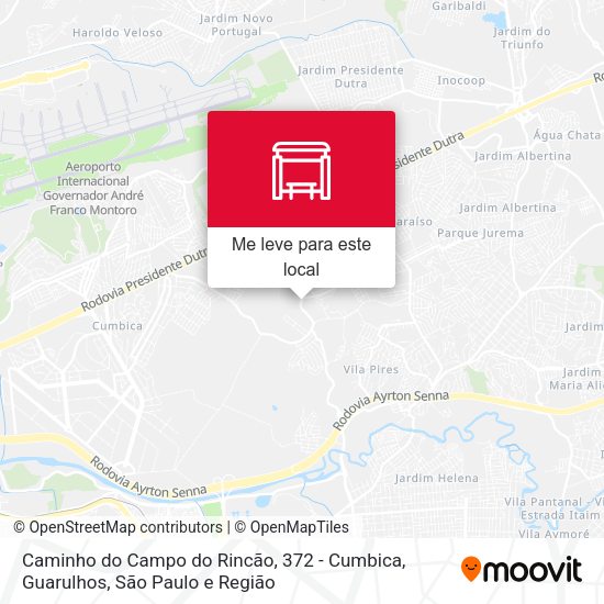 Caminho do Campo do Rincão, 372 - Cumbica, Guarulhos mapa