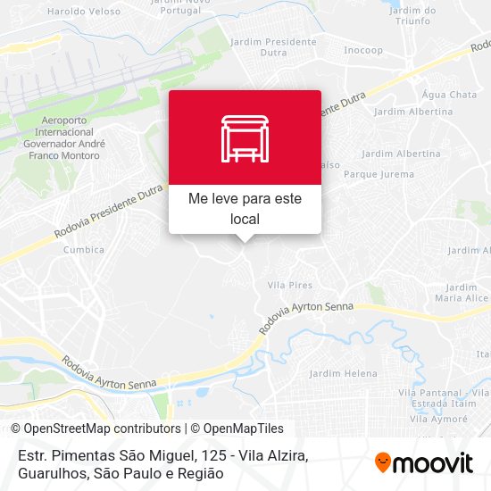 Estr. Pimentas São Miguel, 125 - Vila Alzira, Guarulhos mapa