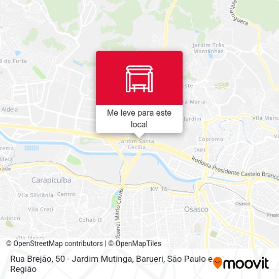 Rua Brejão, 50 - Jardim Mutinga, Barueri mapa