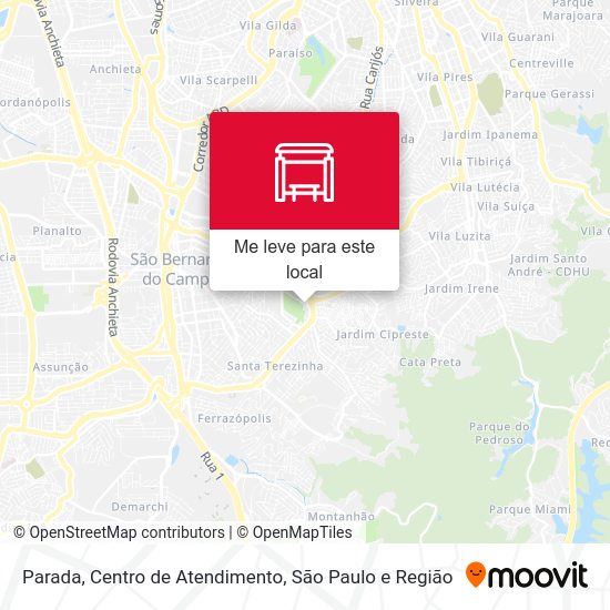 Parada, Centro de Atendimento mapa