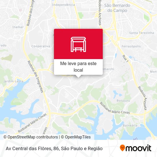 Av Central das Flôres, 86 mapa