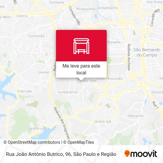 Rua João Antônio Butrico, 96 mapa
