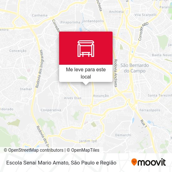 Escola Senai Mario Amato mapa