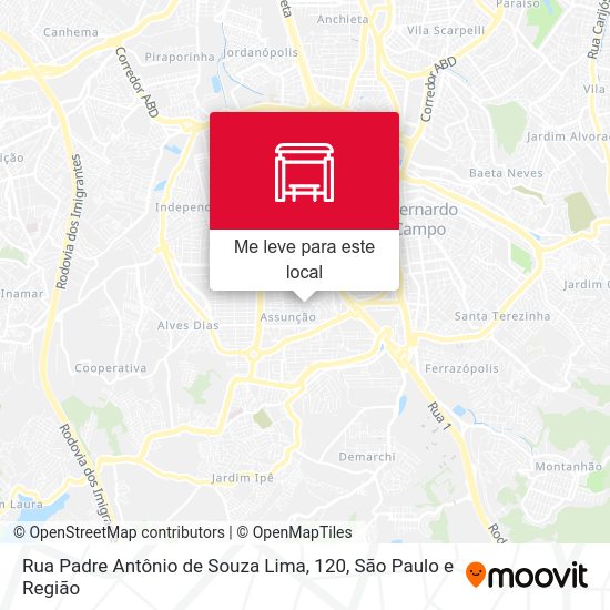 Rua Padre Antônio de Souza Lima, 120 mapa