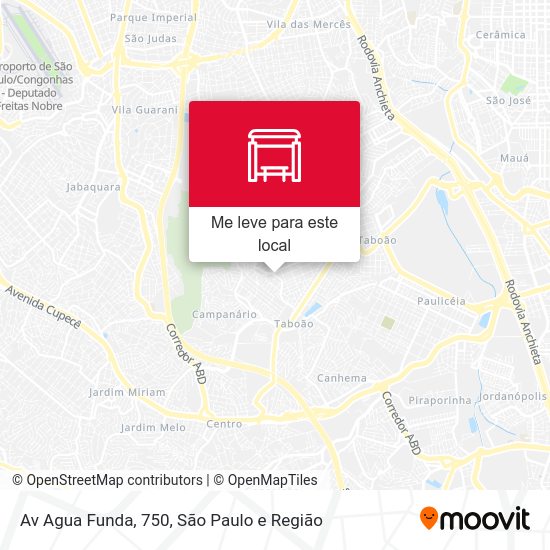 Av Agua Funda, 750 mapa