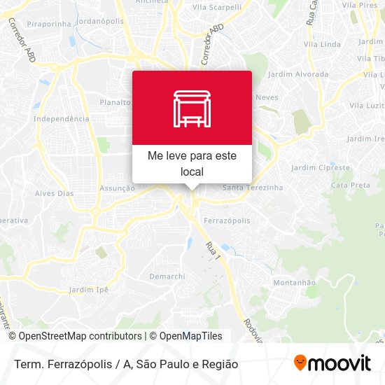 Term. Ferrazópolis  / A mapa