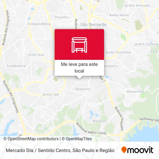 Mercado Dia / Sentido Centro mapa