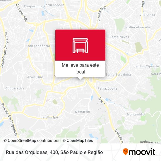 Rua das Orquideas, 400 mapa