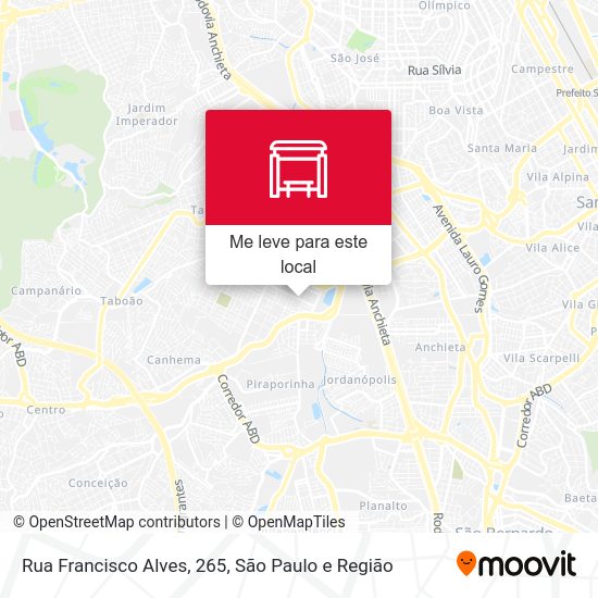 Rua Francisco Alves, 265 mapa