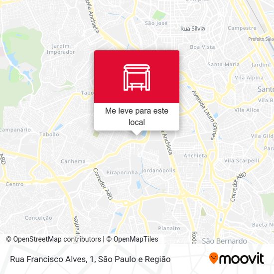 Rua Francisco Alves, 1 mapa