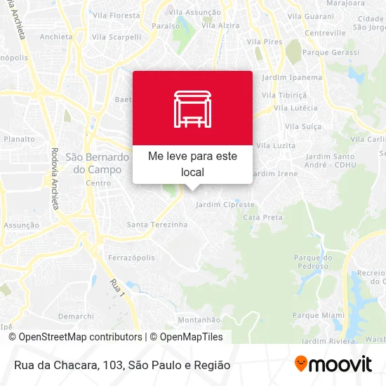 Rua da Chacara, 103 mapa
